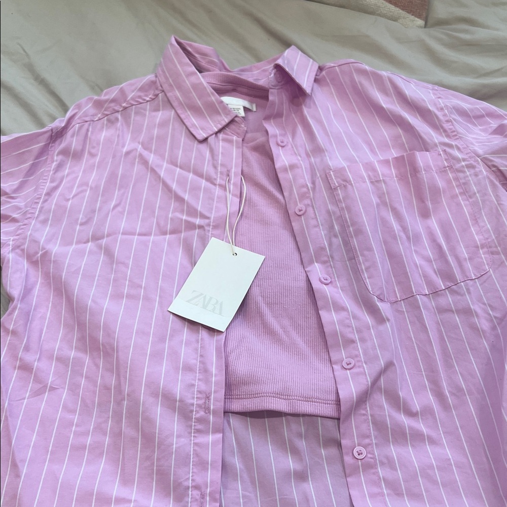 Zara kids  Casual Pink Button Down Shirt